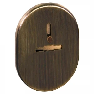 Накладка на сувальдный замок ESC.S-lift.SF/OV.476 (ESC 476) с шторкой AB зелёная бронза